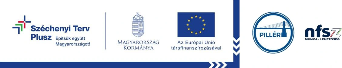 Széchenyi Terv Plusz – Építsük együtt Magyarországot! · Magyarország Kormánya · Az Európai Unió társfinanszírozásával · PILLÉR · Nemzeti Foglalkoztatási Szolgálat